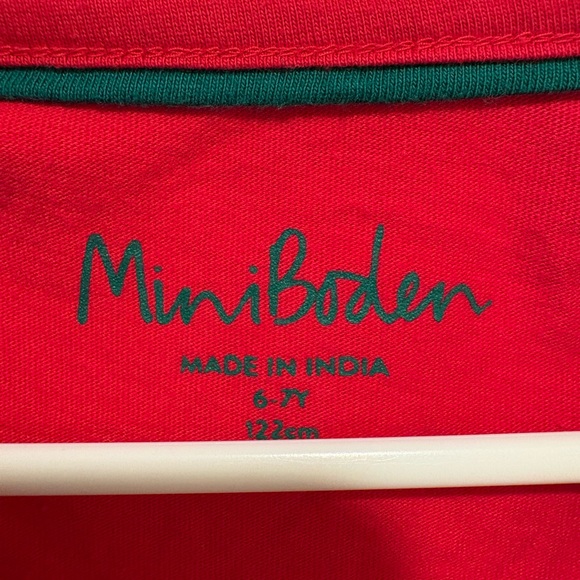 Mini Boden 6/7 Dog Red Christmas Tree Dress - Picture 5 of 5